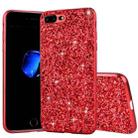 For iPhone SE 2022 / SE 2020 Glitter Powder Shockproof TPU Phone Case(Red) - 1