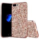 For iPhone SE 2022 / SE 2020 Glitter Powder Shockproof TPU Phone Case(Rose Gold) - 1