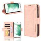 For Samsung Galaxy S22 5G Skin Feel Calf Pattern Leather Phone Case(Pink) - 1