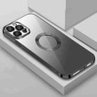 For iPhone 11 9D Electroplated Edge Lens Film Clear PC + TPU Shockproof Case (Black) - 1