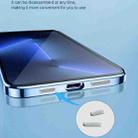 For iPhone 13 Pro 9D Electroplated Edge Lens Film Clear PC + TPU Shockproof Case (Blue) - 4