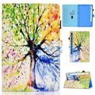 For Samsung Galaxy Tab S8 X700 X706 Colored Drawing Smart Leather Tablet Case(Colorful Tree) - 1