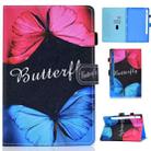 For Samsung Galaxy Tab S8 X700 X706 Colored Drawing Smart Leather Tablet Case(Butterfly Love) - 1