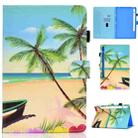 For Samsung Galaxy Tab S8 X700 X706 Colored Drawing Smart Leather Tablet Case(Beach) - 1