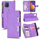 For Samsung Galaxy A12 / M12 Litchi Texture Zipper Leather Phone Case(Purple) - 1