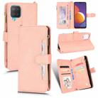 For Samsung Galaxy A12 / M12 Litchi Texture Zipper Leather Phone Case(Pink) - 1
