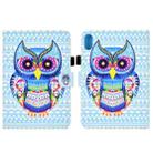 For Lenovo Legion Y700 Colored Drawing Smart Leather Tablet Case(Colored Owl) - 1