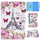 For Samsung Galaxy Tab S8 X700 X706 Colored Drawing Smart Leather Tablet Case(Flower Tower) - 1