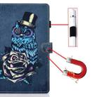 For Samsung Galaxy Tab S8 X700 X706 Colored Drawing Smart Leather Tablet Case(Rose Owl) - 7