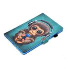 For Samsung Galaxy Tab S8 X700 X706 Colored Drawing Smart Leather Tablet Case(Headphone Monkey) - 5
