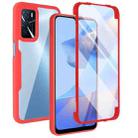 For OPPO A16 / A55 5G Acrylic + TPU 360 Degrees Full Coverage Shockproof Phone Case(Red) - 1