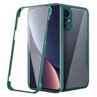 For Xiaomi 12 Pro 5G Acrylic + TPU 360 Degrees Full Coverage Shockproof Phone Case(Green) - 1
