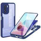 For Xiaomi Redmi K40 Acrylic + TPU 360 Degrees Full Coverage Shockproof Phone Case(Blue) - 1