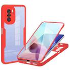 For Xiaomi Redmi K40 Acrylic + TPU 360 Degrees Full Coverage Shockproof Phone Case(Red) - 1