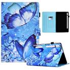 For Samsung Galaxy Tab S8 / S7 Colored Drawing Smart Leather Tablet Case(Butterflies) - 1