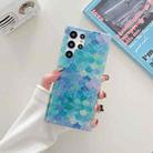 For Samsung Galaxy S22+ 5G Electroplated Shell Fish Scales TPU Phone Case(Fantasy Blue) - 1