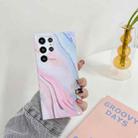 For Samsung Galaxy S22 5G Laser Marble TPU Phone Case(Pink Cloud) - 1