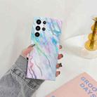 For Samsung Galaxy S22 5G Laser Marble TPU Phone Case(Rainbow) - 1