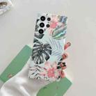 For Samsung Galaxy S22+ 5G Laser Flower TPU Phone Case(Pink Flower) - 1