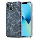 Glossy Marble Stripe Straight Edge Case For iPhone 13(Dark Grey) - 1