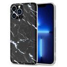 Glossy Marble Stripe Straight Edge Case For iPhone 13 Pro(Black) - 1