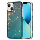 Glazed Marble Phone Case For iPhone 13(Green) - 1