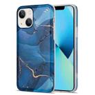 Glazed Marble Phone Case For iPhone 13(Blue) - 1