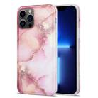 Glazed Marble Phone Case For iPhone 13 Pro(Pink) - 1