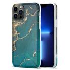 Glazed Marble Phone Case For iPhone 13 Pro(Green) - 1