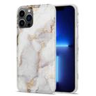 Glazed Marble Phone Case For iPhone 13 Pro(White) - 1