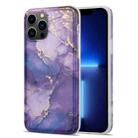 Glazed Marble Phone Case For iPhone 13 Pro Max(Purple) - 1
