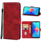 Leather Phone Case For Tecno Spark 8C(Red) - 1