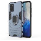 For Galaxy S20 Shockproof PC + TPU Protective Case with Magnetic Ring Holder(Navy Blue) - 1
