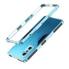 For Xiaomi Redmi K50 Gaming Aurora Lens Protector + Metal Frame Phone Case(Blue Silver) - 1