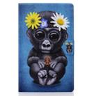 For Samsung Galaxy Tab S8 / S7 Electric Pressed Smart Leather Tablet Case(Chimpanzee) - 2