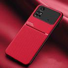 For Xiaomi Poco M4 Pro 4G Classic Tilt Magnetic Phone Case(Red) - 1