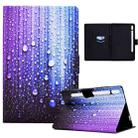 For Samsung Galaxy Tab S8 / S7 Electric Pressed Smart Leather Tablet Case(Water Droplets) - 1