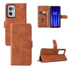 For OnePlus Nord CE 2 5G Skin Feel Magnetic Flip Leather Phone Case(Brown) - 1