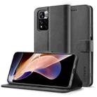 For Xiaomi Redmi Note 11 Pro+ 5G International Version LC.IMEEKE Calf Texture Leather Phone Case(Black) - 1