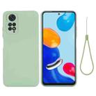 For Xiaomi Redmi Note 11S / Note 11 4G Pure Color Liquid Silicone Shockproof Full Coverage Phone Case(Green) - 1