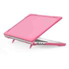 TPU + PC Two-color Anti-fall Laptop Protective Case For MacBook Pro 16.2 inch A2485 2021(Rose Red) - 1