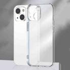For iPhone 13 Frosted TPU + Glass Phone Case(Transparent) - 1