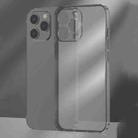 For iPhone 13 Pro Frosted TPU + Glass Phone Case (Transparent Black) - 1