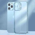 For iPhone 13 Pro Frosted TPU + Glass Phone Case (Transparent Blue) - 1