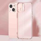For iPhone 12 Frosted TPU + Glass Phone Case(Transparent Pink) - 1
