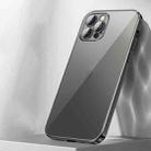 For iPhone 12 Pro Full Coverage Lens Crystal Plating Airbag Shockproof TPU Phone Case(Graphite Color) - 1