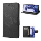 For Xiaomi Poco X4 Pro 5G Butterfly Embossed Horizontal Flip Leather Phone Case(Black) - 1