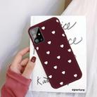 For Galaxy S20+ Multi Love Heart Pattern Frosted TPU Protective Case(Wine Red) - 1
