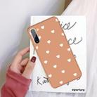 For Galaxy Note10 Multi Love Heart Pattern Frosted TPU Protective Case(Coral Orange) - 1