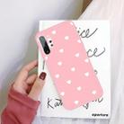 For Galaxy Note10+ Multi Love Heart Pattern Frosted TPU Protective Case(Pink) - 1